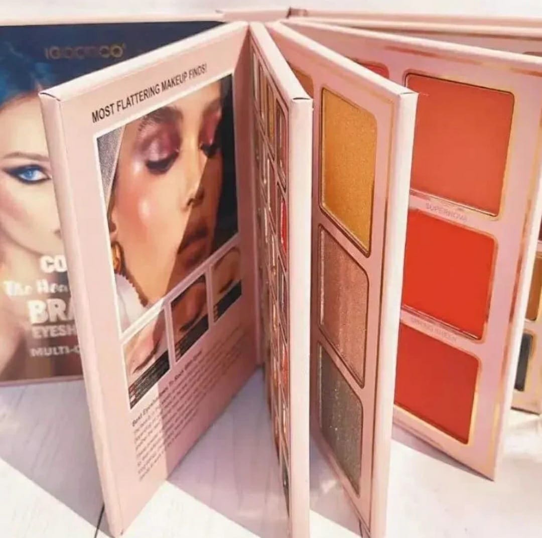 All in1 Book-Style Foldable Makeup Palette Set | Portable & Long-Lasting | Contour Blush Highlight Eyeshadow, Suitable for Multiple Skin Tones & Makeup Looks All In One MakeupBook (Fashion)