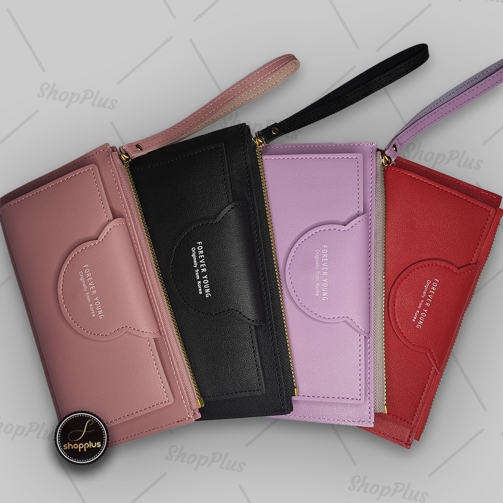 Ladies Clutch Purse PU Leather Card Holder Wallet | Hand Bag Large Capacity Card Holder Zipper Purse Fashion Money Bag for Girls