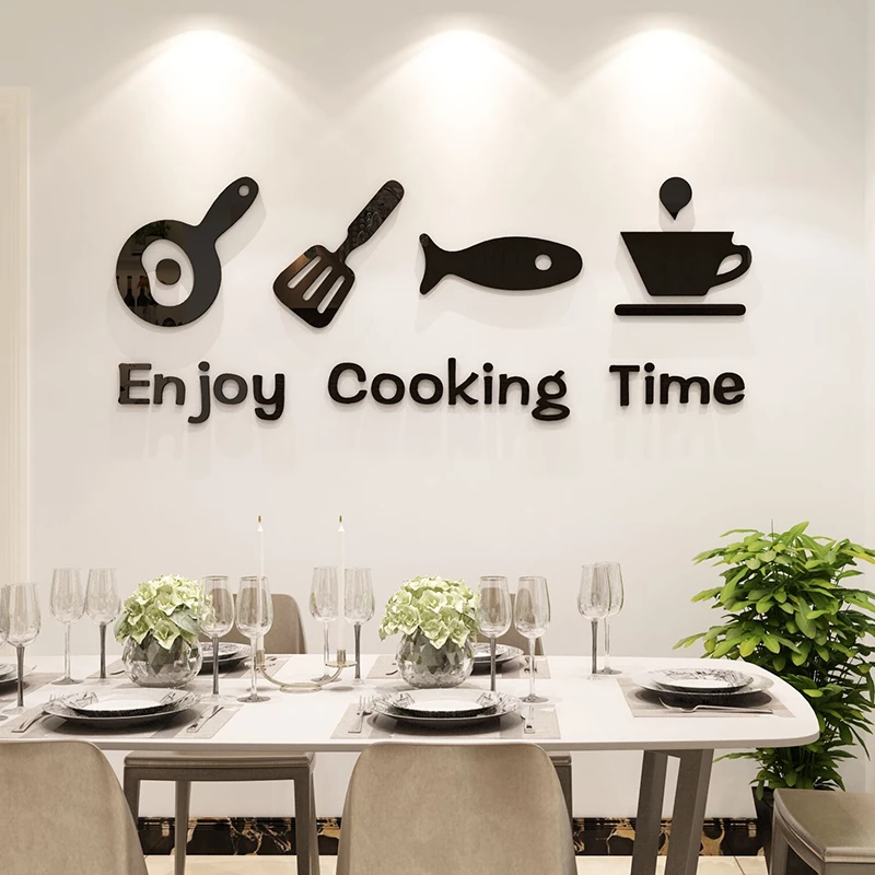 3D cooking Wall Art, kitchen decoration Wall Décor Art for Home Living Room Bedroom Furniture & Décor Kitchen Dining Room Hanging Wall Décor Trending wall art