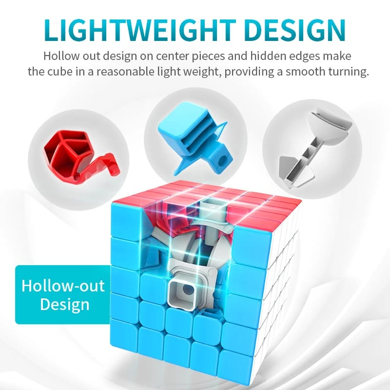 Rubiks Cube 5x5 High quality Magic Cube Stickerless Fast Speed Puzzle Toy-Rubik's Cube Educational Toy pre lubracated