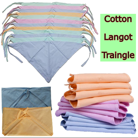 Pack of 24 Pieces Multicolour Cotton Langot / Nappy for New Born Babies