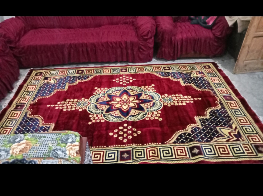 Traditional Red 9by6 feet Floral Medallion Area Rug | Classic Vintage Carpet