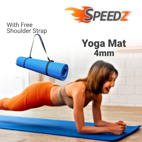 4mm Yoga Mat for Men & Women - Anti Slip - Speedz