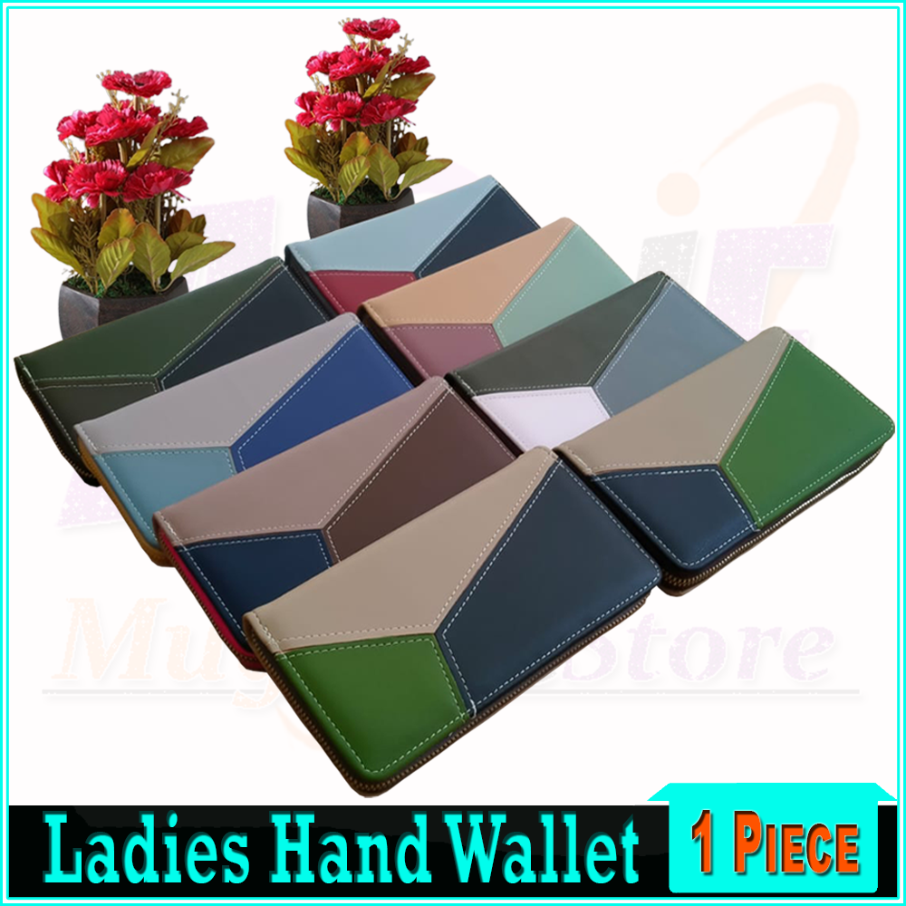 Geometric Women Cute Multicolor Wallets Pocket Purse Card Holder Patchwork Wallet Lady Female Fashion Long Coin Purse Mobile Phone Bag [NO COLOR CHOICE AVAILABLE]