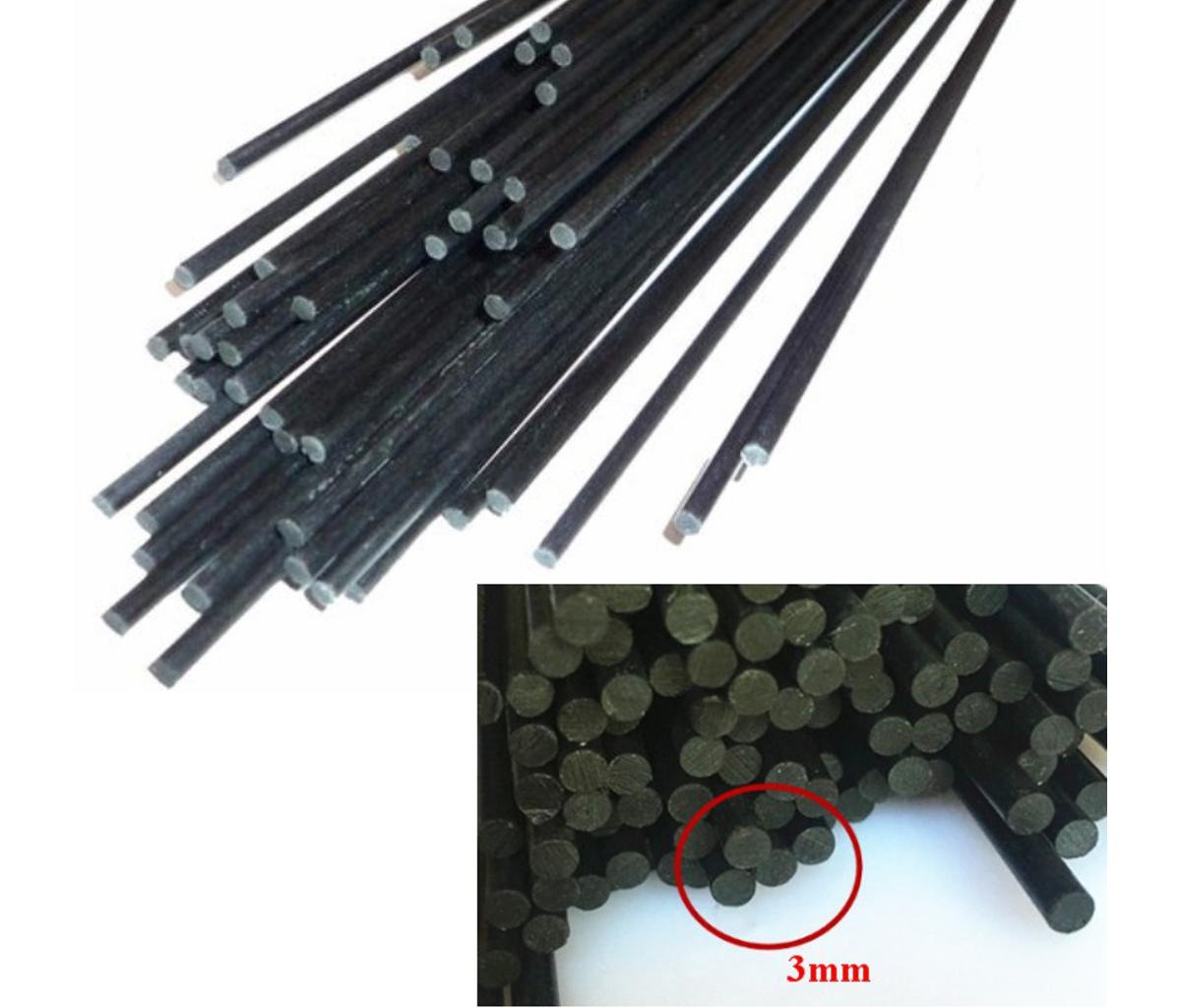2pcs carbon glass fiber 3mm Rod RC airplane glider