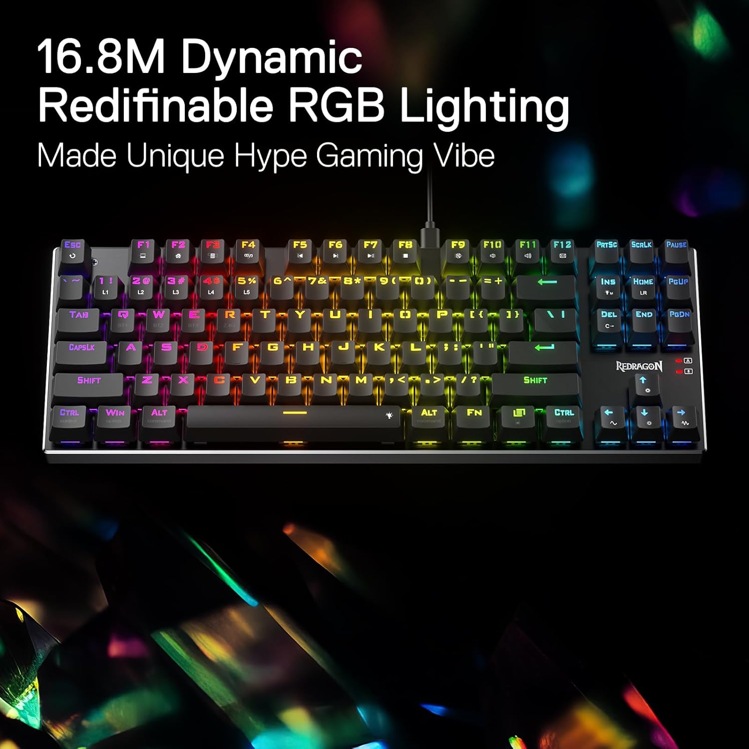 Redragon K660 RGB Wired TKL Gaming Keyboard 80% 87 Mechanical Keys Aluminum Base Upgraded Hot-Swap Socket Quiet with Linear Red Switch 20 bc0f416466b0b3a1fa02bbc7cb0f7d1b