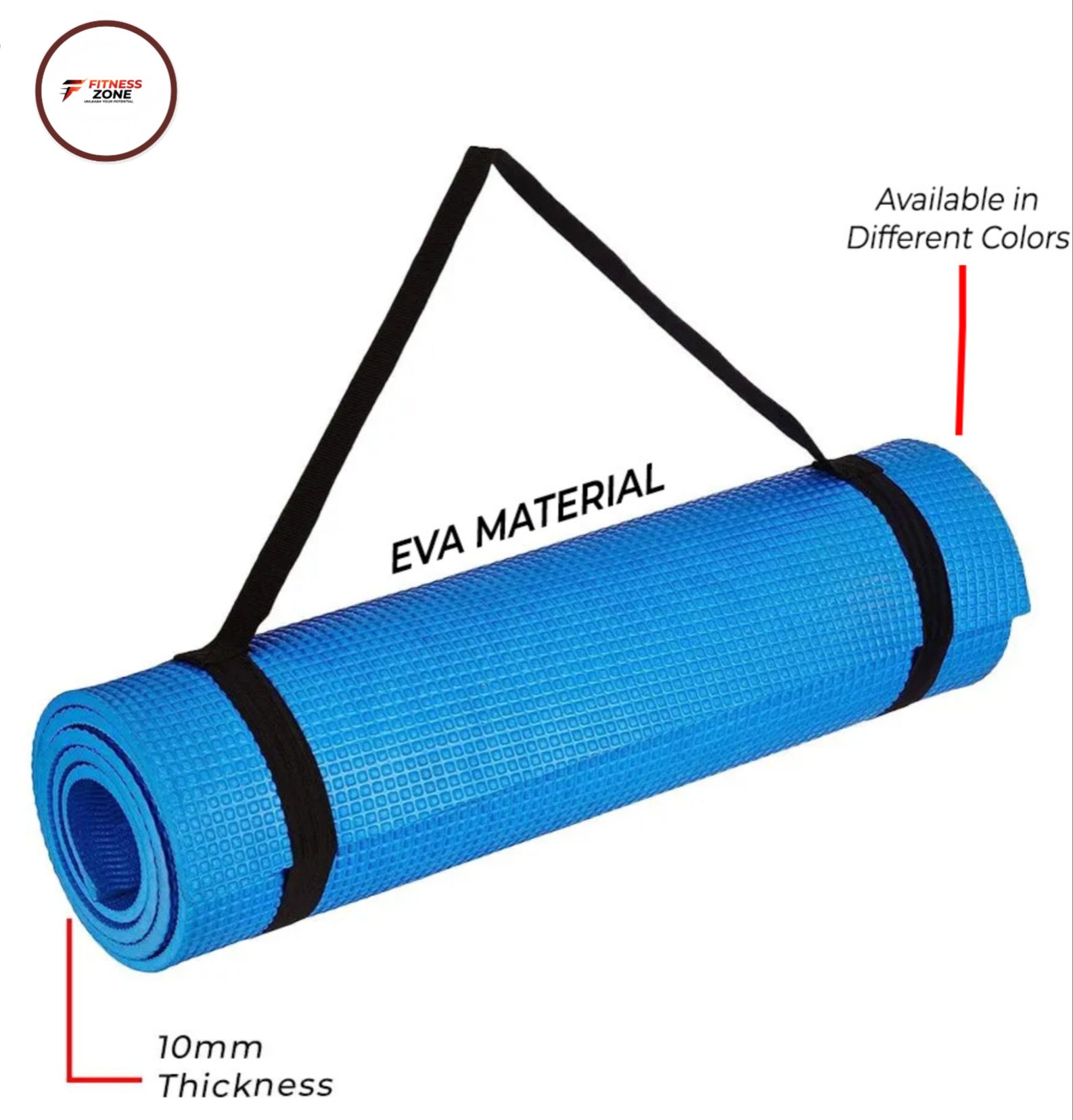 10mm Yoga Mat – Non-Slip, Extra Thick, and Portable  – Premium Comfort & Joint Protection