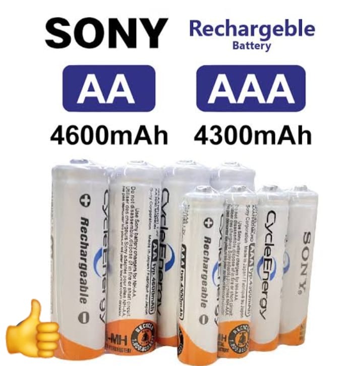 Sony Rechargeable AA & AAA Cells for Clocks, Toys, Remotes, Cameras, Gaming & Trimmers