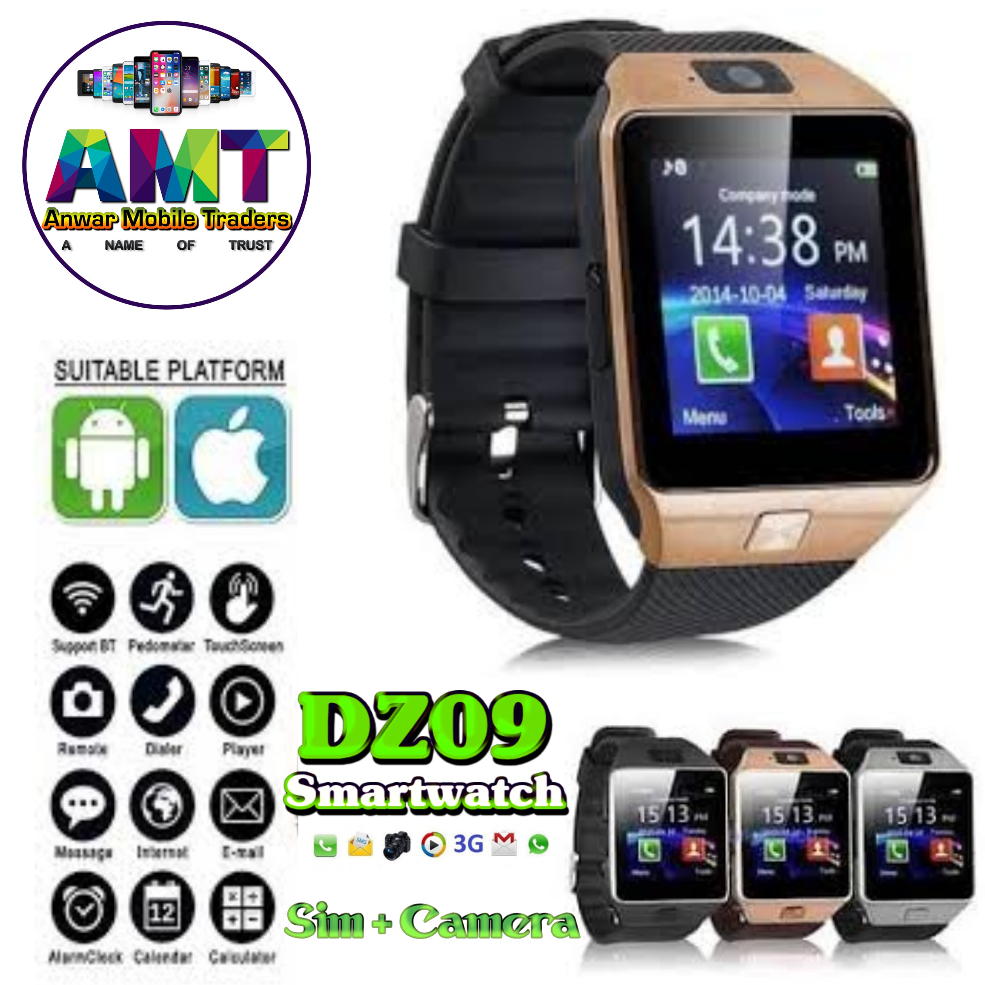 DZ09 calling smart watch | i9pro max mobile connecting watch | t10 ultra watch | 7 in 1 ultra watch | sports smart watch dz09 Bluetooth & Camera lens calling audio support 380mah long lasting with free delivery + COD + easy return + money back warranty