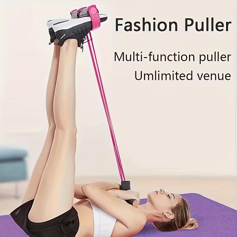 Pull Reducer Resistance Training Bands Tummy Trimmer Bally Fat Burner Body Exerciser Weight Loss Home Gym Home Workout Arm Muscle Builder Double Pull Rope Body Trimmer Pedal Exerciser Yoga Crossfit Exercise Arm Exercise Tummy Body Building Training Unisex