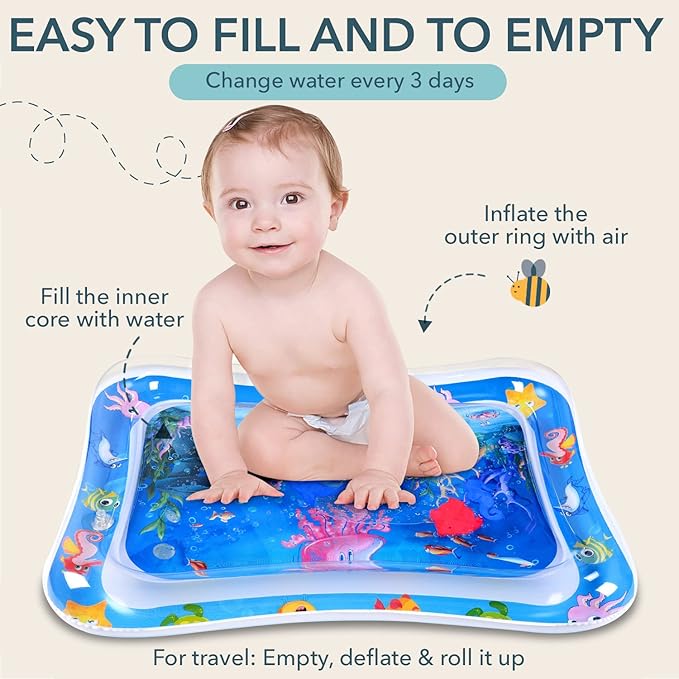 Tummy Time Water Mat for Babies Safe and Fun Play Mat