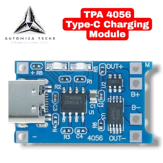 TP4056 Type-C / Micro-USB 5V 1A 18650 Lithium Battery Charger Module | Li-ion Charging Module with Dual Protection Function | Original Module