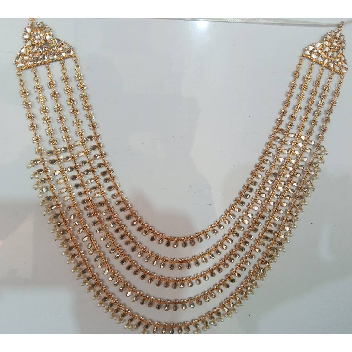 Artificial Copper Gold Kundan Mala: Buy 