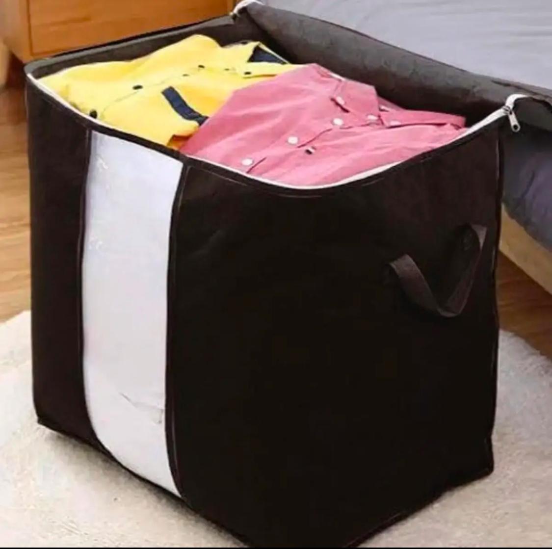 Foldable Storage Organizer Bag Transparent PVC Window Clothes Blanket Storage Bag Multiple Color