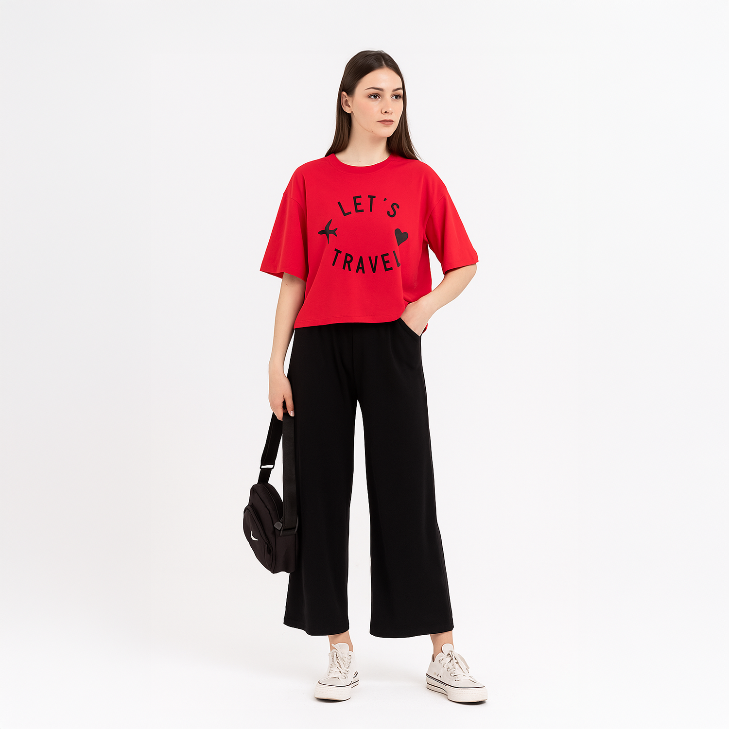 Summer Soft & Comfy Casual Suit Crop Top with flapper Trouser Combo For Women & Girls