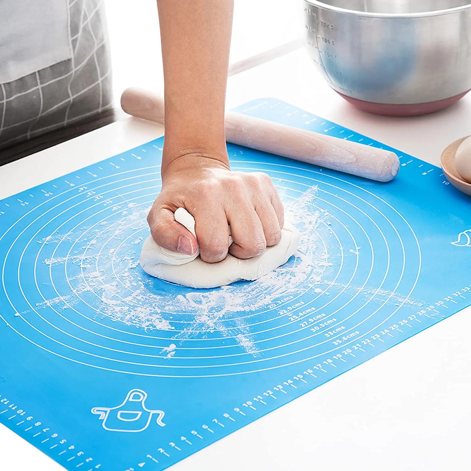 Fondant Rolling Rubber Baking Sheet Rolling Mat Silicone Pastry