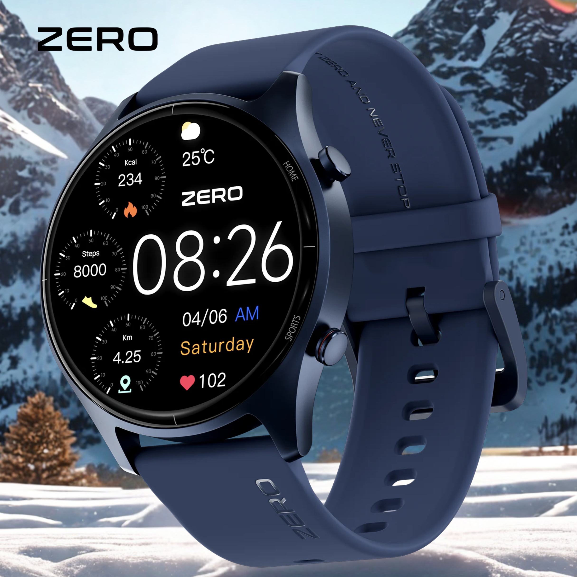 ZeroÂ® ICON Smartwatch 1.32" TFT HD Display | Bluetooth Calling, 100+ Sports Modes, Health Monitoring | IP68 Water Resistance | Customizable Watch Faces | Long Battery Life | Best Price Smartwatch for Men, Women, iOS & Android Users