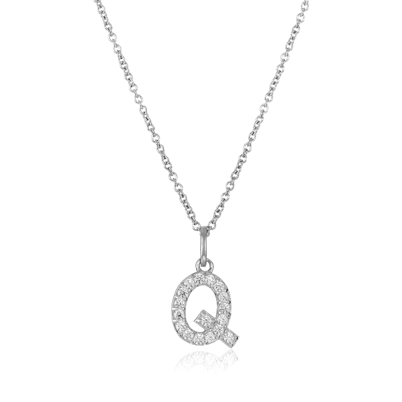Silver Stainless Steel Alphabet Necklace/Locket/Pendants for Girls & Women with Chain - A to Z Your Name Alphabets