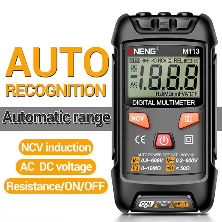 Digital Multimeter Auto Range AC/DC Voltage Resistance Meter