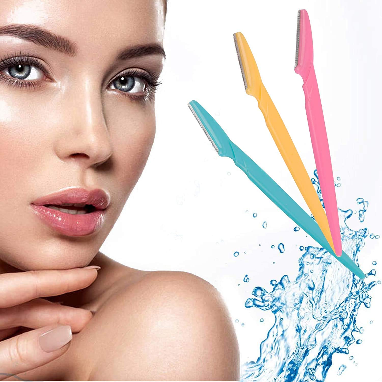 3 PCS Eyebrow Razor Kit, Face & Eyebrow Hair Shaper Razor Knife Shaver Trimmer Shaving Grooming Remover Kit for Fashion Women Ladies, Tinkle Eyebrow Razor Easily Remove Hair