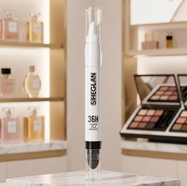SIHEGLAN 36H Eyeshadow & Highlighter Stick | Dual-Ended Long Lasting Waterproof Eye Makeup Pen | Blendable Cream Shimmer Eye Shadow Stick