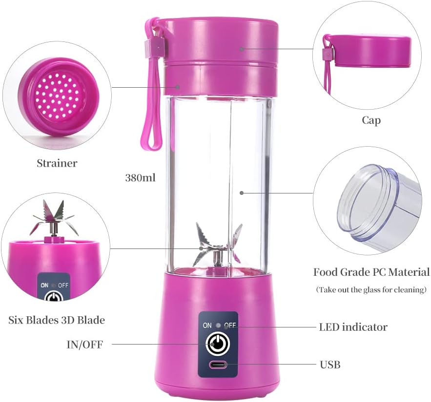 Portable Blender Cup,Electric USB Juicer Blender,Mini Blender Portable
