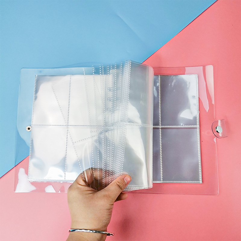 A5 LooseLeaf Notebook 6 Holes 4 Grid Transparent Inner Core Bag