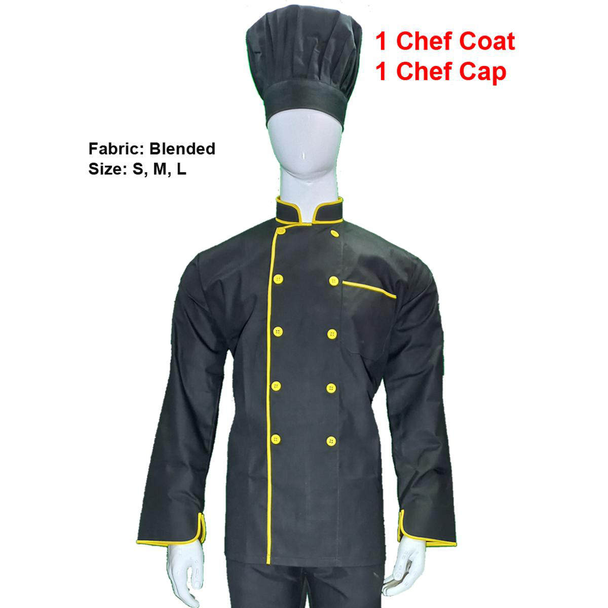 Chef coat hot sale and cap