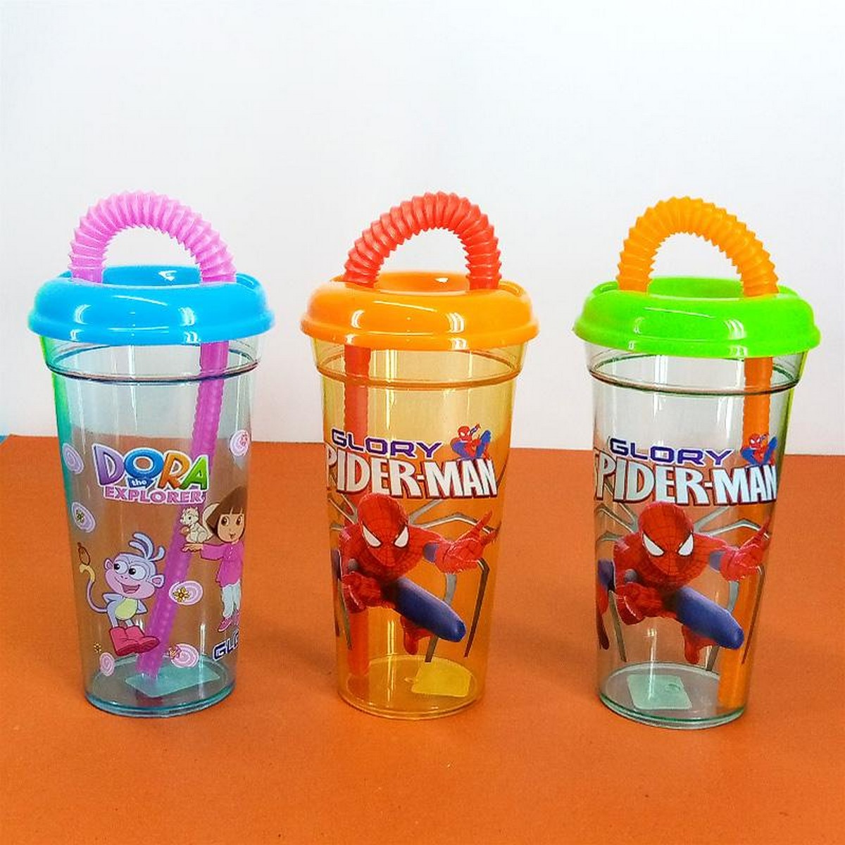 Acrylic Sip Glass For Kids Transparent Mug Water Straw Glass For Kids