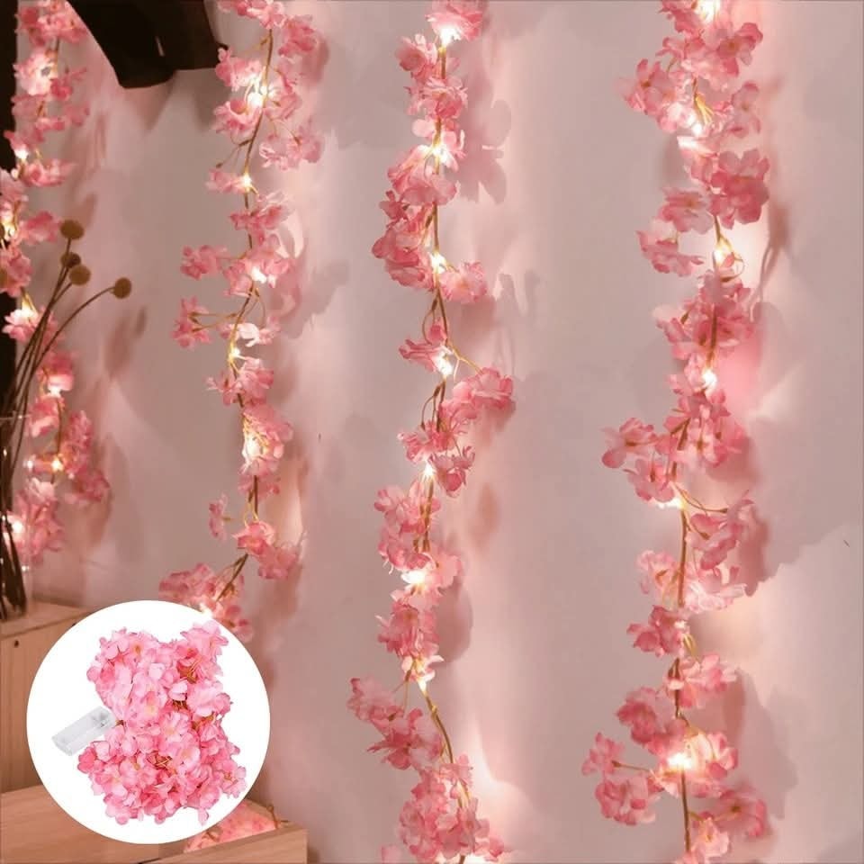 Led cherry flower string light - Home decoration led cherry flower bail light - Room weddings Decoration light