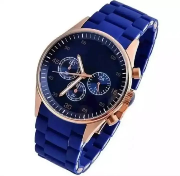 Premium Quality Rubber Chain Watch for Men Women| Trendy Mate Chain Watch-Luxury Design