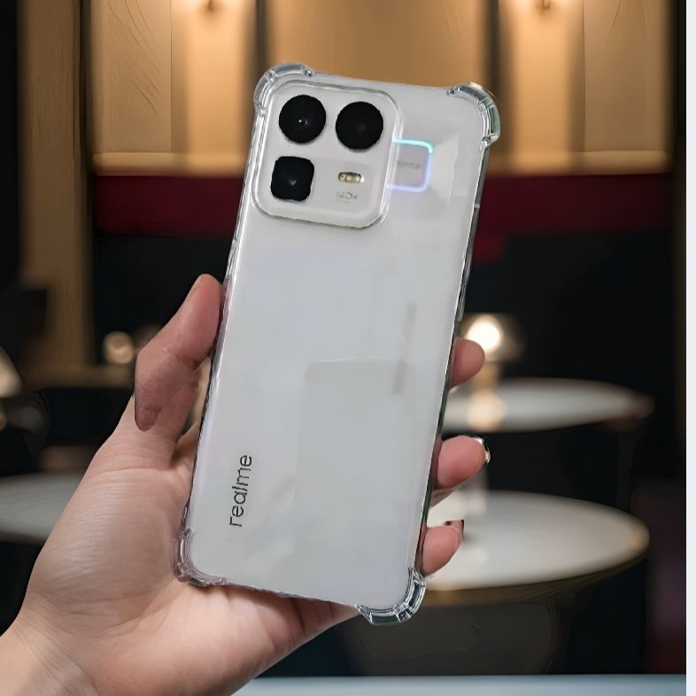 Realme Neo 8 5G Clear Anti Shock Transparent Shock Proof Four Corner Bumper Silicone Case Mobile Back Cover