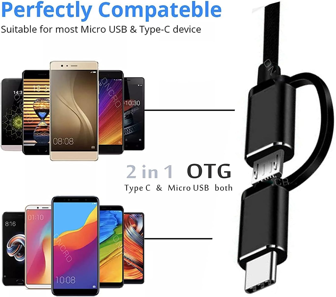 Universal OTG Adapter for All Models of Amazon Kindle, Amazon Fire, Google and Samsung Tablets and Phones. Connect USB Flash Drives, Keyboards External Hard Drives with Ease.