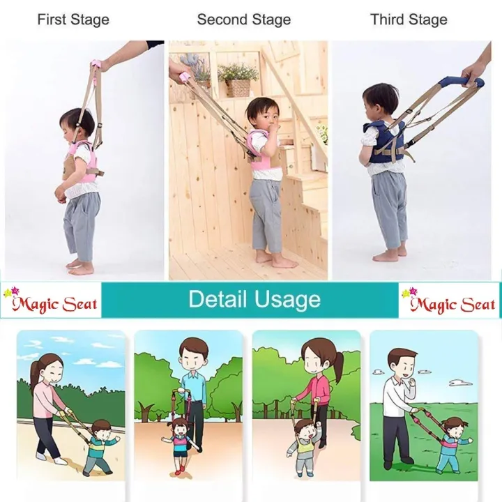 Kids Learning Walking Baby Belt – Toddler Walking Assistant Harness – Child Safety Baby Walker with Leash for First Steps