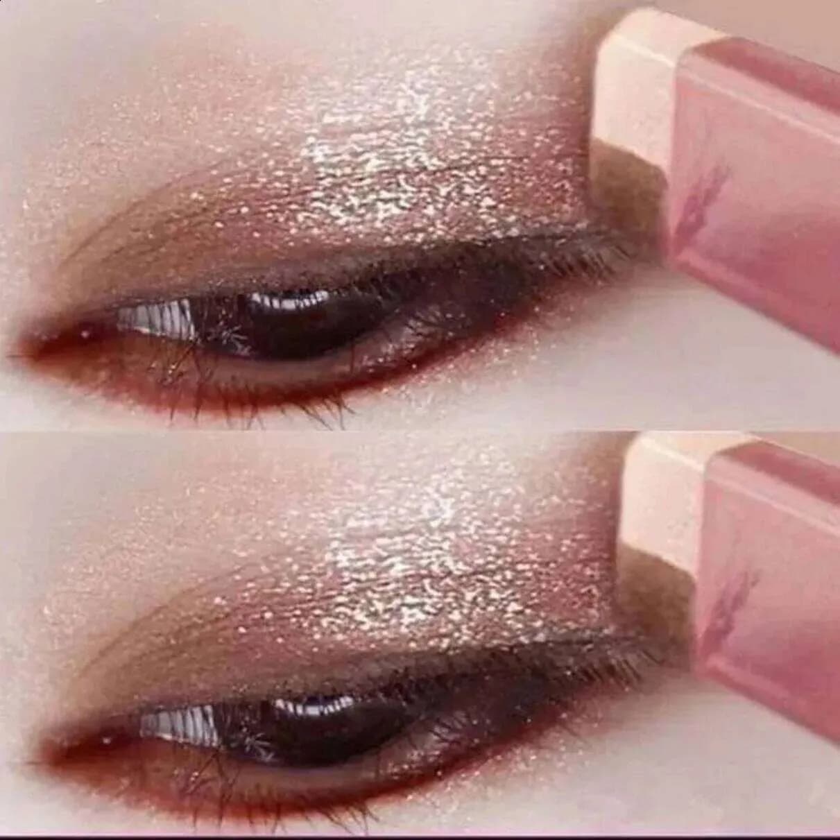 Eyeshadow Stick 2 In 1 Double Color Gradient Velvet Shadow Stick Eye Makeup Waterproof Lasting Shimmer Metallic Eyeshadow Makeup