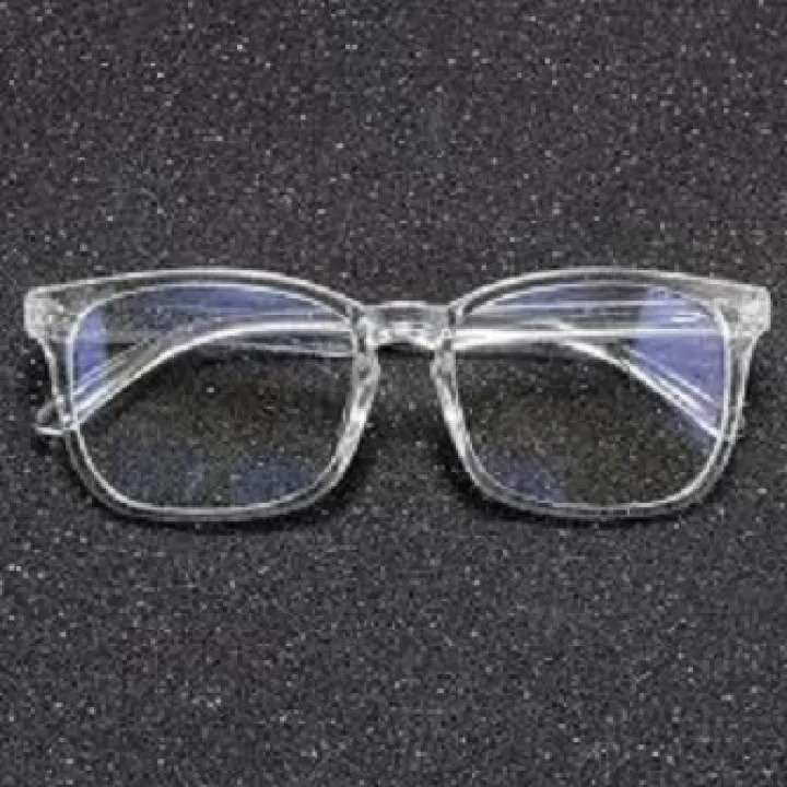 Korean Style Original Transparent Square Frame Glasses for Men - Women Clear Lens Glasses Anti Blue Frame Spectacles For Men And Women