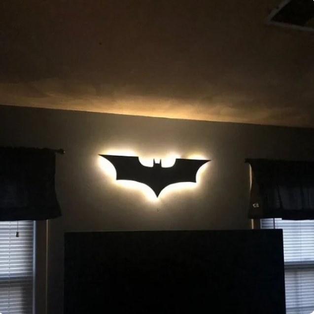 3D Batman Led Wall Lamp - Gaming WALL Decor - Gaming room decor - Color Black