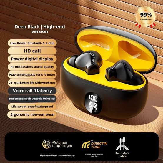 H895B Earbuds TWS (True Wireless Stereo) Bluetooth Airbuds | Wireless Earphones Headset | 9D Stereo Sound | Compatible With All Bluetooth Devices.