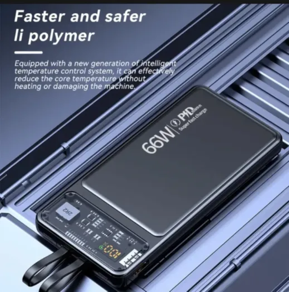 Power bank 20000 mah fast charging with LCD Display – USB-C Portable Charger for Mobile