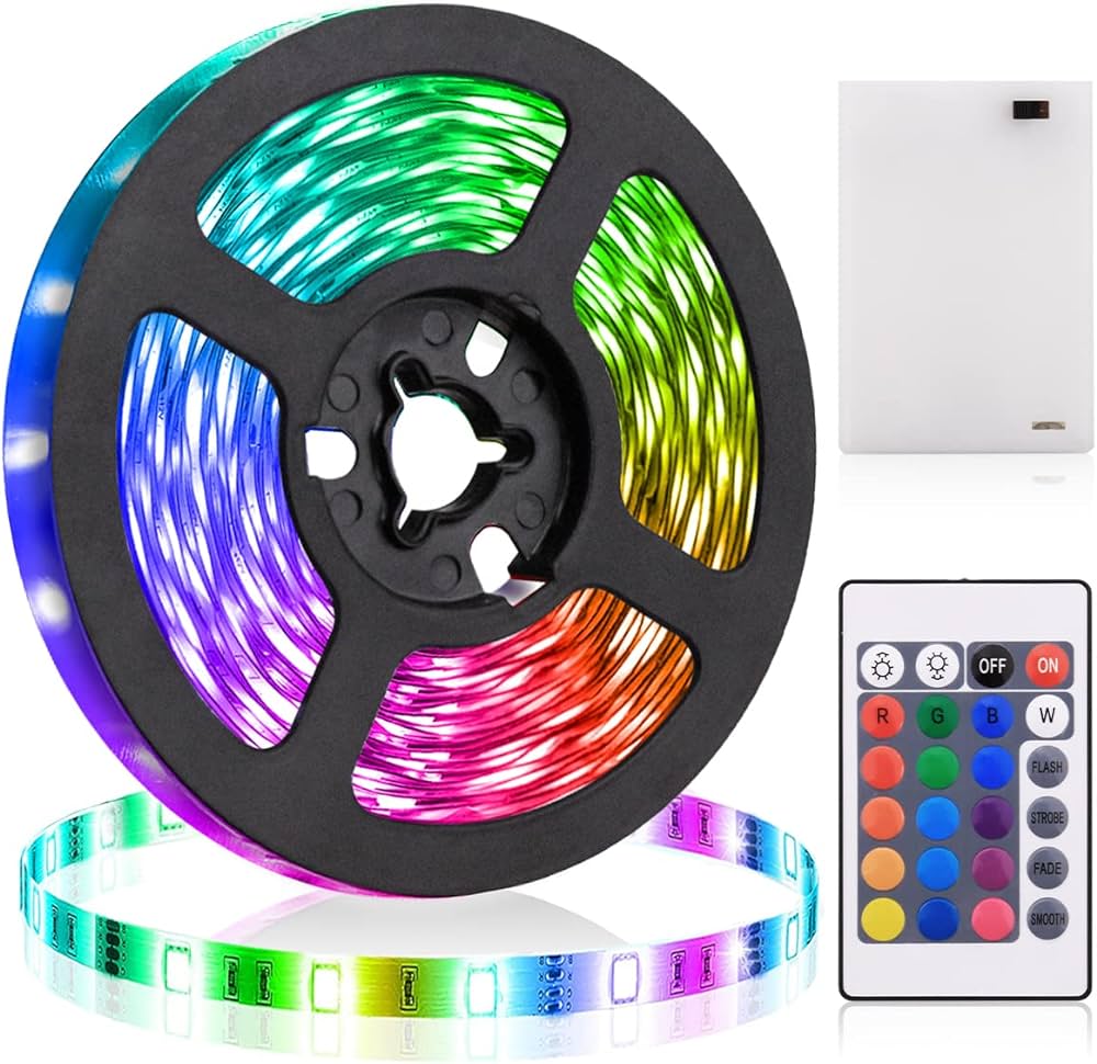 RGB Led Lights for Bedroom, 15 Feet Led Strip Lights RGB LED Strip Color changing Flexible Rope Lights with Remote Control Best Quality RGB Led Strip Light Complete kit with 12V Adapter