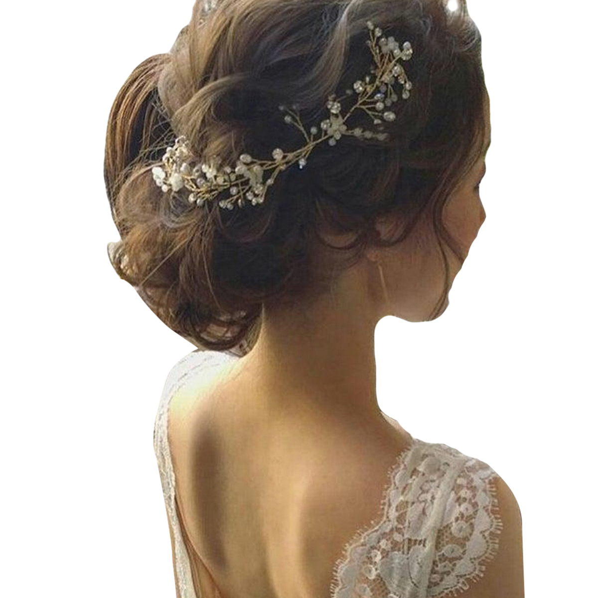 Fancy Wedding Bridal Hair Comb Jewelry Flower Crystal Tiaras & Hair Accessories