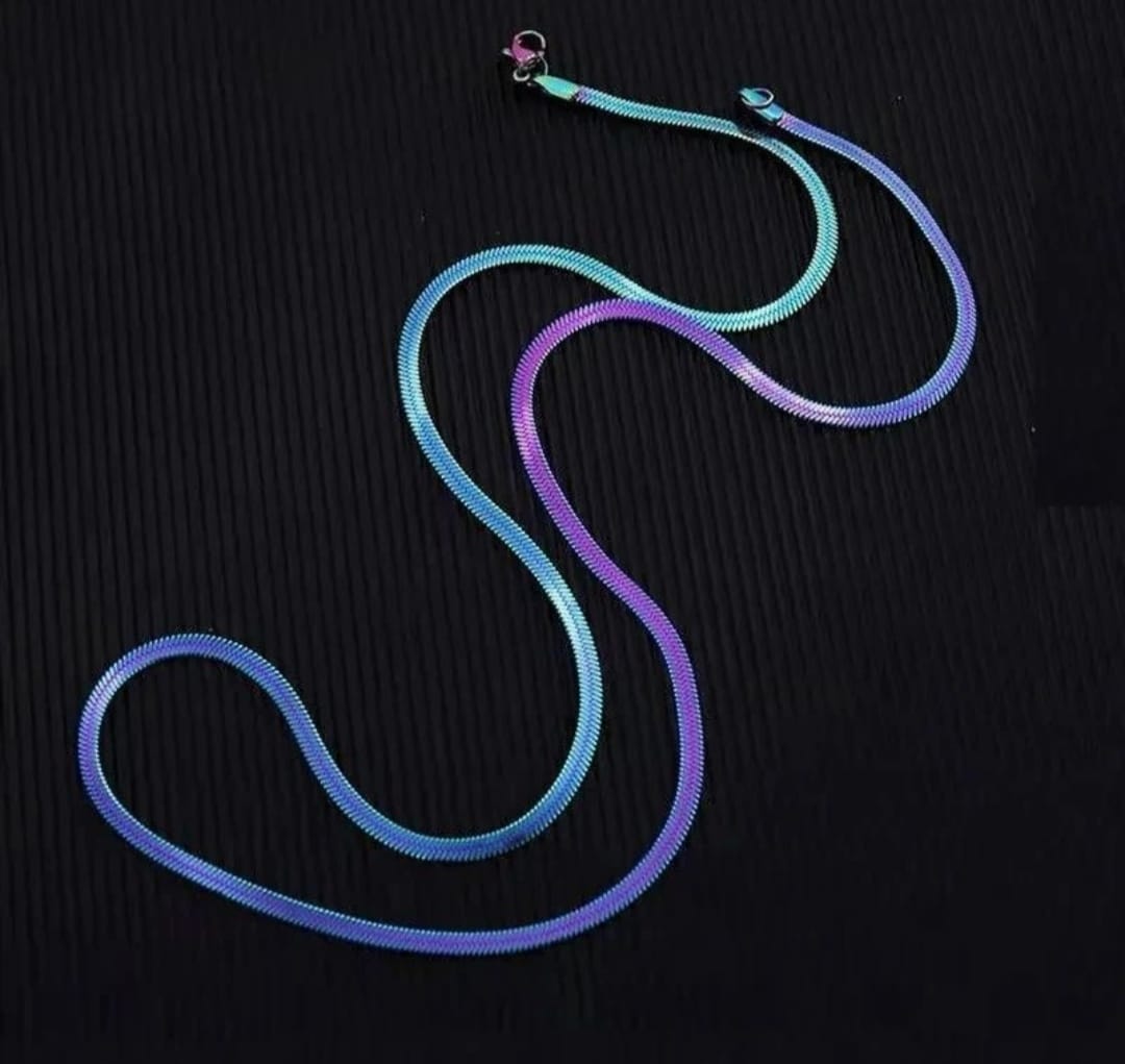 Life Time Color Never Ever Fade Necklace 3mm /50cm, (20 Inches) Snake Chain Necklace in Stainless Steel For Man Boys/Girls