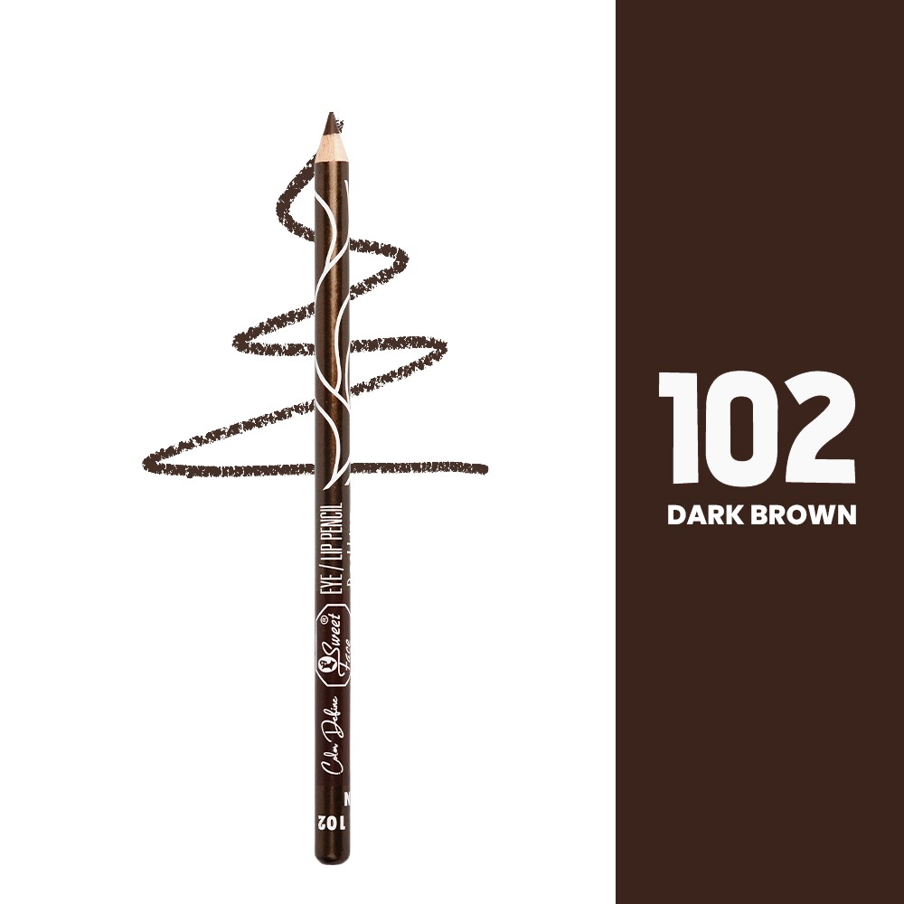 SweetFace Lip N Eye Liner Pencil -Brown (102)- Soft & Creamy Texture