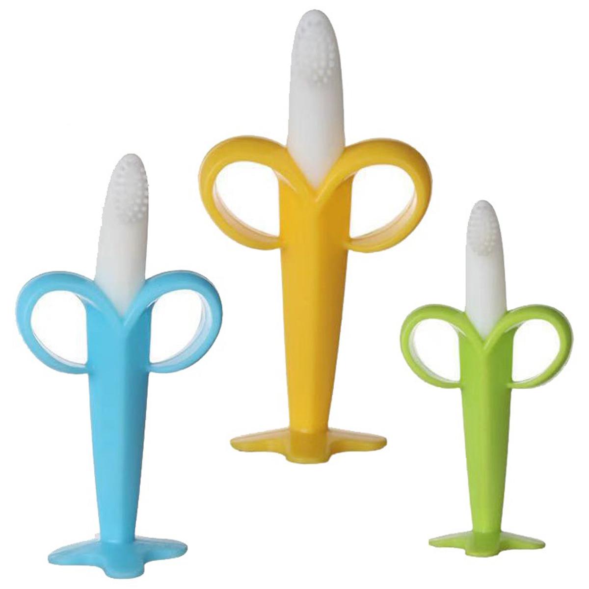 Baby Banana Teether with Suction Base - Soothing Teething Toy for Infants, BPA-Free and Easy to Clean