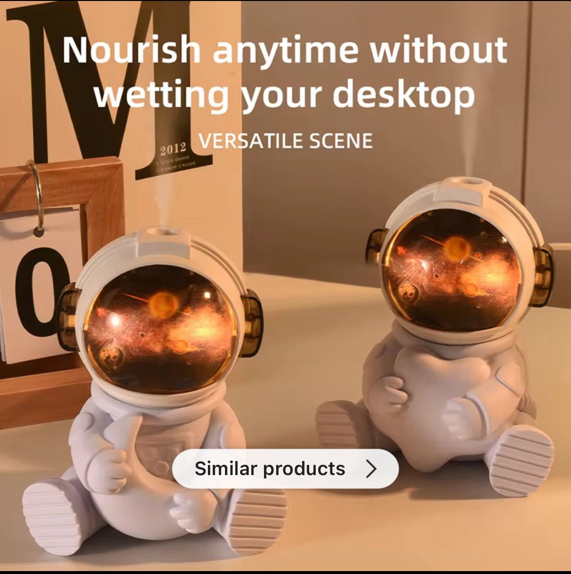 Air Humidifier Diffuser for Air Freshener / Aromatherapy - USB Desktop Fogger - Mist Maker Sprayer Portable Hu, aroma diffuser, Astronaut light , Astronaut Humdifire , New Humdifire ,Home decoration, mist, night light ,Air Purifier,Desktop Humidifier