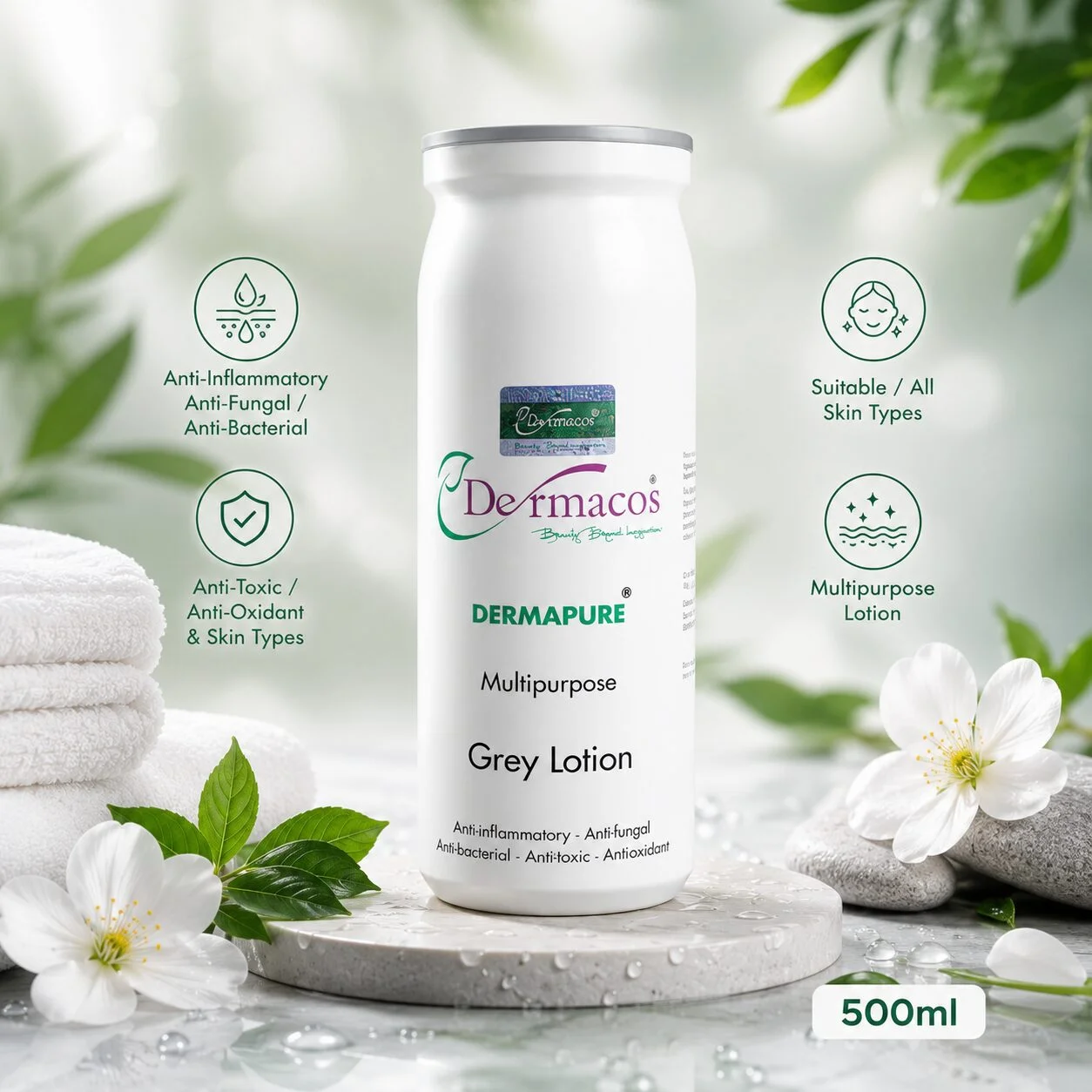 Dermacos Grey Lotion () | Moisturising Skin Care | 500ml