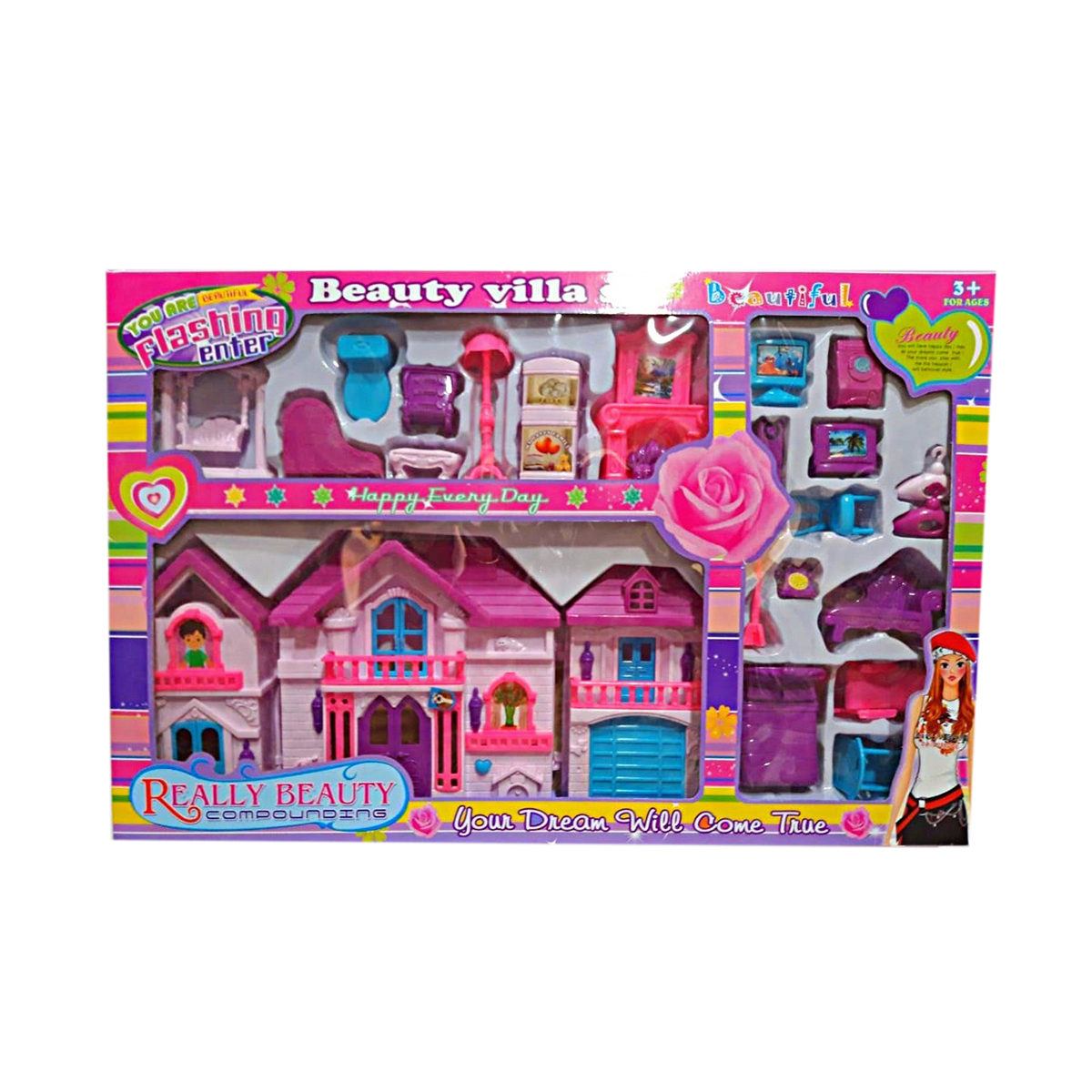 Doll House Big Size Real Beauty Sweet Happy Family Doll House For Girls/Kids premium quality