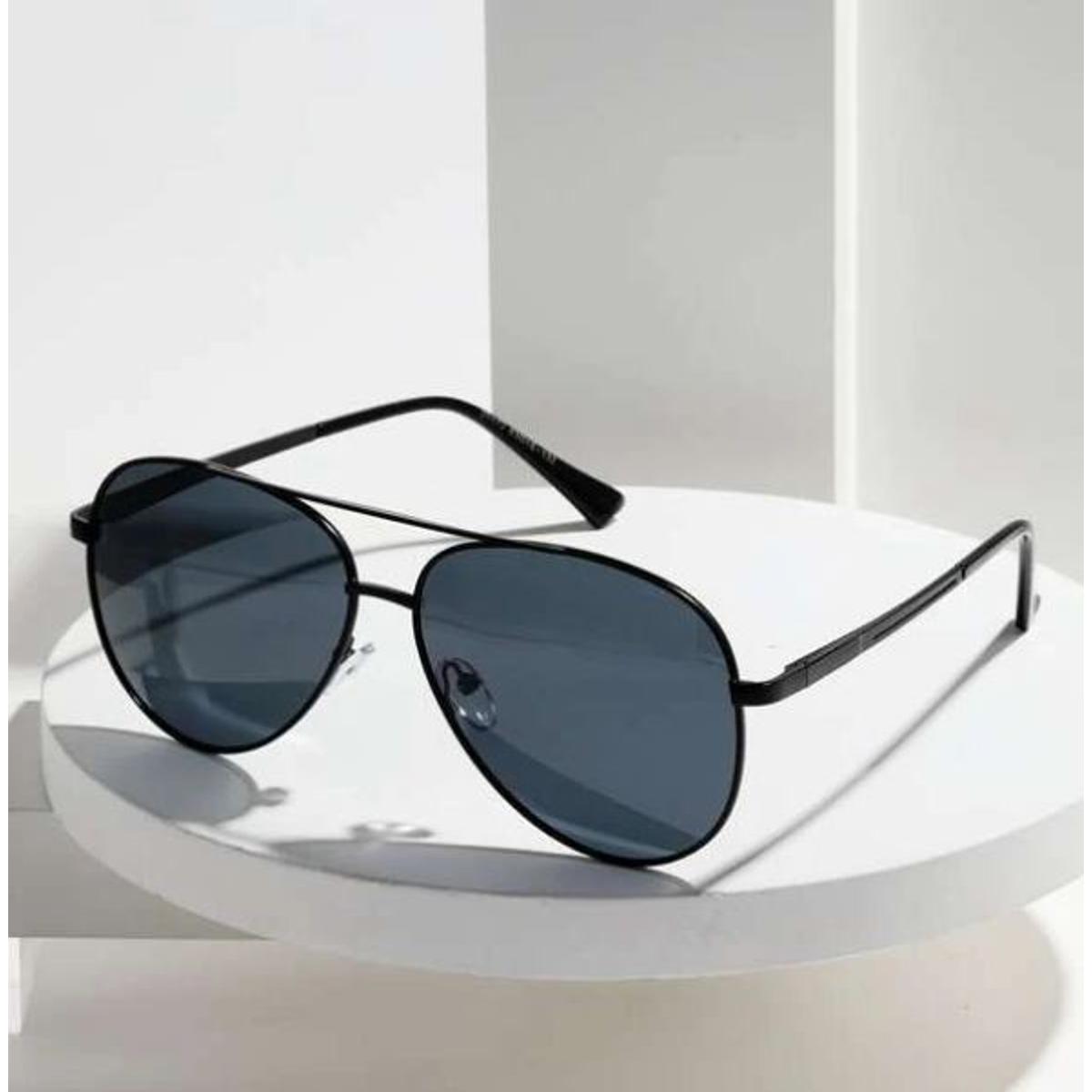 High Quality Black Aviator Sunglasses with box