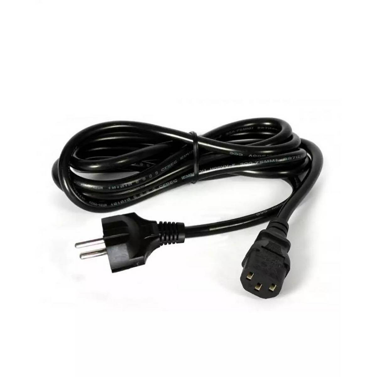 LUNAR - Power Supply Cable For Computers - Power Cord for PC & Multipurpose - Copper - 1.5M - 10A