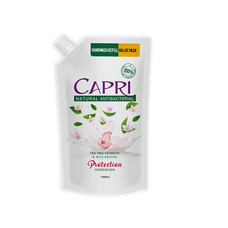 Capri Hand Wash Green Beauty Pouch - 1000ml